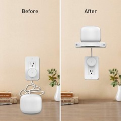2-Pack ABS Wall Mount for Google Nest Wifi Router – Sleek & Secure (White)