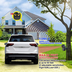 Driveway Alarm 1/2 Mile Long Range Wireless Alarm Outdoor Weather Resistant