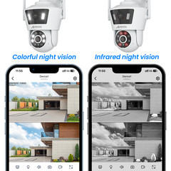 ANRAN 4MP Security Camera Dual Lens WiFi 360° PTZ 2Way Audio Home Outdoor 2Pack