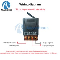 DC 8-72V 433mhz Wireless Remote Control Switch 30A Relay Control Power Switch