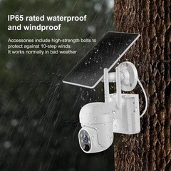 Solar-Powered 360° Live View Camera with 2K Color Night Vision & Alerts