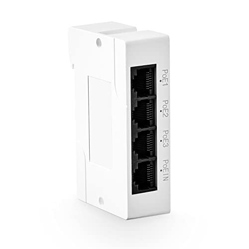 4 Port PoE Extender with 3 PoE Out, IEEE 802.3af/at Mini 4 Channel PoE