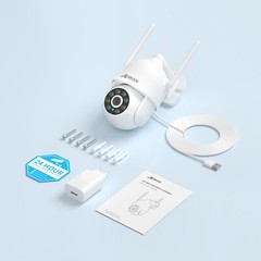 ANRAN Home Security IP Camera Wireless Outdoor PTZ WiFi 2Way Audio CCTV 2K Alarm