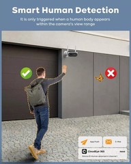 Solar Powered Security Camera System Outdoor Wireless Home with 4MP 10″ Monitor