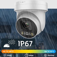 Vikylin IR+Full Color 4K 8MP PTZ 5X Zoom POE Camera Dual Light 2-Way Audio H.265