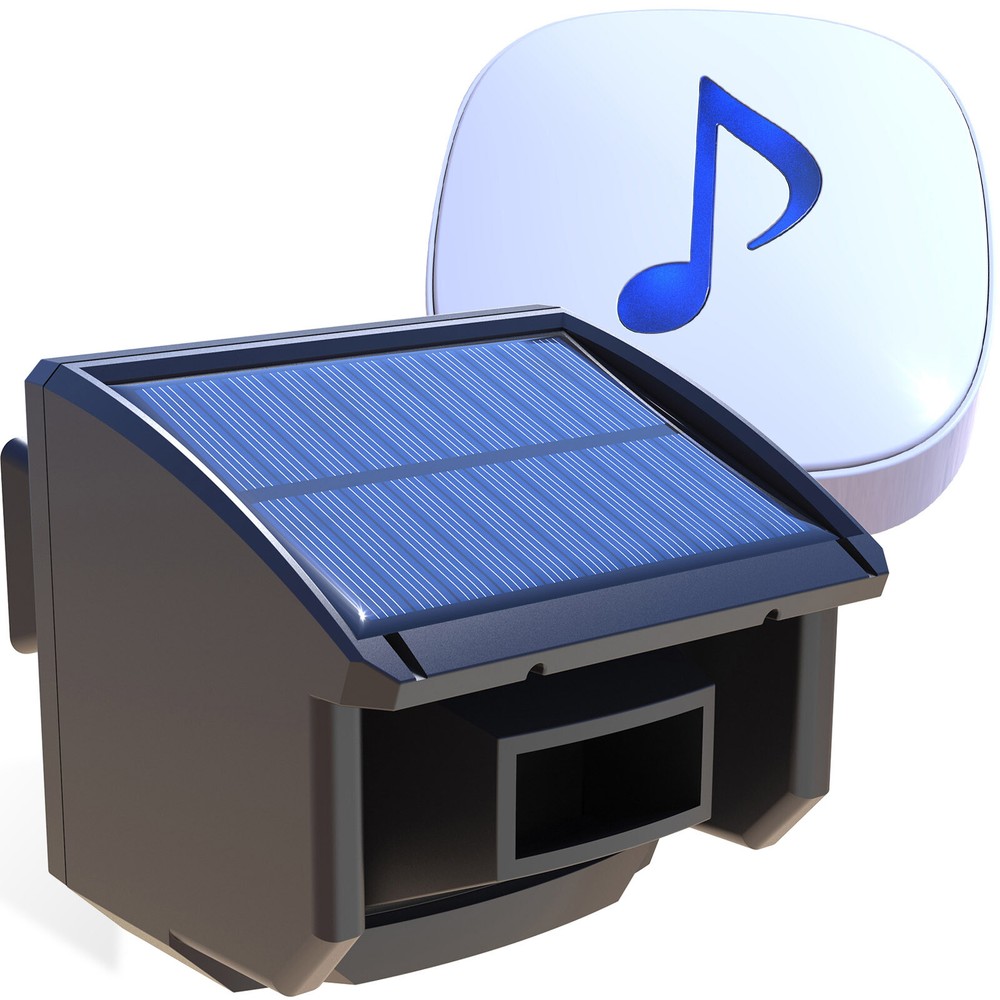 Htzsafe Solar Driveway Alarm System 1/4 Mile Long Transmission Range waterproof