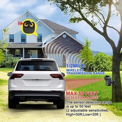 DIY Wireless Driveway Alarm – 1 Receiver & 2 Weather-Resistant Sensors Included