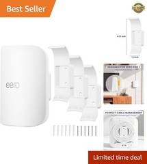 Sturdy ABS Wall Mount for eero Pro 7 with Hidden Cable Management – Easy Install