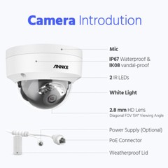 ANNKE 12MP AI Color Night Vision PoE Security Camera System 16CH NVR Audio IP67