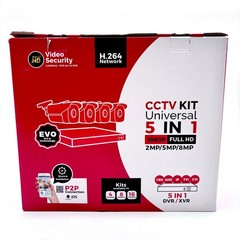 CCTV Kit Universal 5 IN 1 1080P Full HD Home Security Camera 4 Channel 4 Cam Set