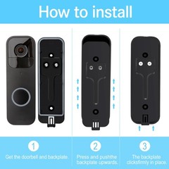 Plastic Backplate For Blink Video Doorbell Doorbell Back Plate Black New