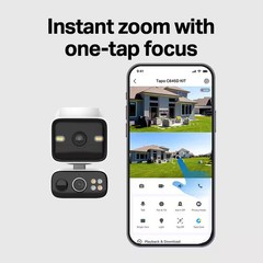 TP-Link – Tapo Wireless Dual-Lens, Pan-Tilt Security Camera 2K QHD , 360° Cov…