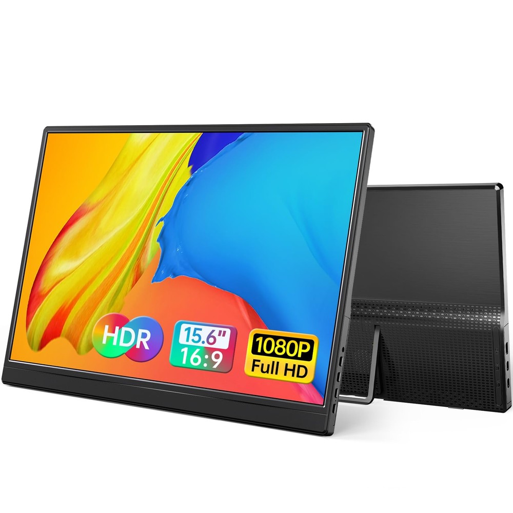 Yxk Portable Monitor 15.6 Inch 1080P Usb-C Hdmi Ultra-Slim Travel Monitor