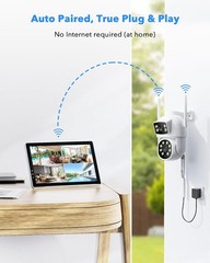 10CH Wireless Security Camera System with 10.1″ Monitor Camera Outdoor Dual Lens