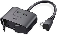 TP-Link – Tapo Smart Wi-Fi Outdoor Plug with Matter – Black