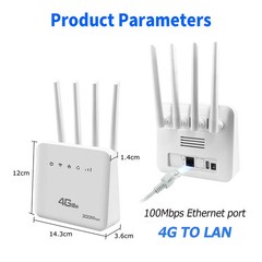 New 4G LTE WiFi Router WiFi 6 300Mbps SIM Modem Wireless WiFi Modem WIFI Router