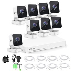 XVIM 1080P Security Camera System 8CH DVR Outdoor IP CCTV System W/ 64G SD Card