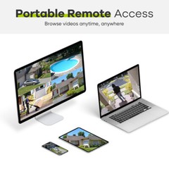 SANNCE 5MP POE Audio Recording Security Camera System AI Detection IR Night IP67