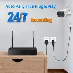 3MP WIFI IP 2K NVR Outdoor Wireless Security Camera System CCTV Audio NVR kit