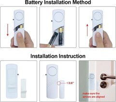 12-Pack 95DB Door & Window Alarms – Effortless Home Security for Family Safety
