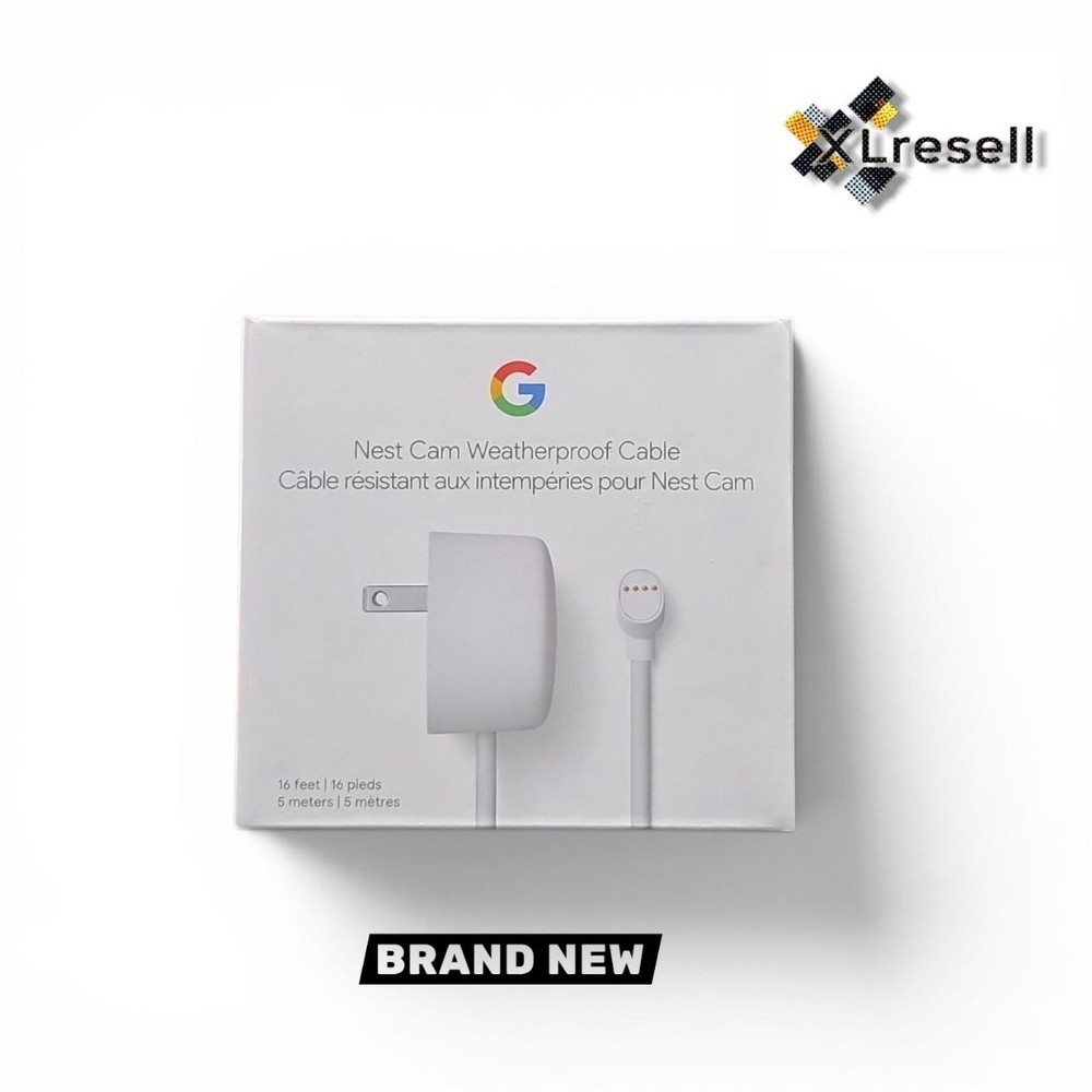 Google Cable for Nest Cam Weatherproof 10M / 33FT – (GA02278-US) Snow