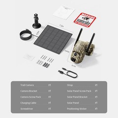 Camouflage 4G LTE Cellular Solar Powered Surveillance Security Camera for Home&O