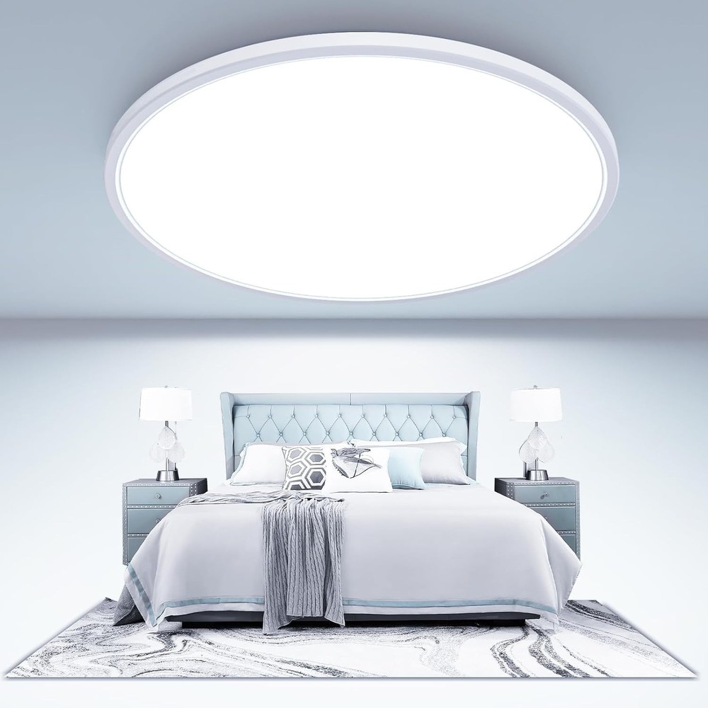 libtit Large LED Ceiling Light 16.5Inch, 4200LM 36W 16.5In-1Pack, White