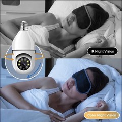 3MP Wireless Bluetooth Dual-Band WiFi PTZ Bulb Camera Cloud/TF Storage Eseecloud