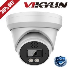Vikylin 4K 8MP PoE Full Color Night Vision IP Camera Outdoor Metal 2 way Audio
