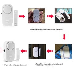 Home Window Door Burglar Security ALARM System WIRELESS Magnetic Sensor 6-PCS