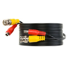 2 x 20FT Video Power Cable BNC DC Security Camera Extension Cord for CCTV