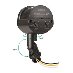 EDISHINE Motion Sensor, Automatic Dusk to Dawn, 180 Degree Replacement Brown