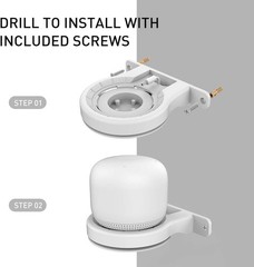 2-Pack ABS Wall Mount for Google Nest Wifi Router – Sleek & Secure (White)