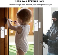 Durable 90dB Wireless Security Alarms – Perfect for Home, Office, Kids’ Safety
