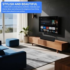 Sound Bar with 2.0CH 60W Peak Power, Bluetooth 5.3, 3 EQ Modes & Black-L03