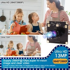 ELP Mini Webcam IMX214 HD 13MP No Distortion USB Camera f/ Android,Wins,Linux