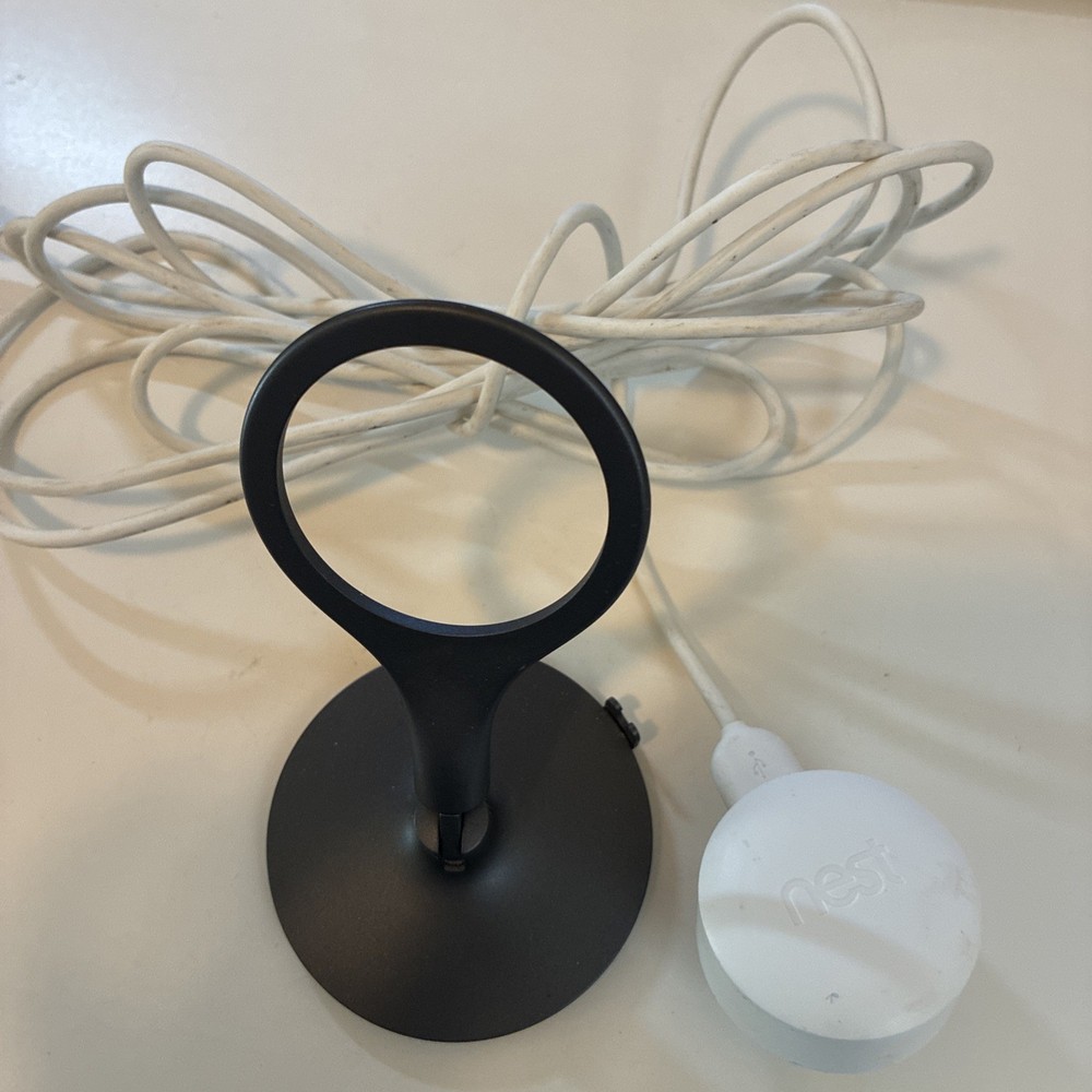 OEM Google Nest Cam Indoor Black Magnetic Stand Base & 10ft Power Cord