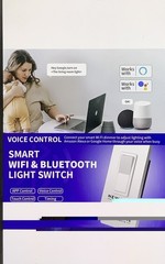 WI-FI Bluetooth Smart Light Switch W App Control + Night Light
