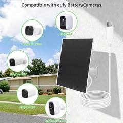 4W Waterproof Solar Panel Charger for Outdoor Security Cameras – 22% Efficiency