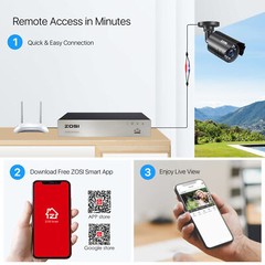 ZOSI H.265+ 5MP Lite DVR 1080P Home Security Camera System Kit CCTV Night Vision