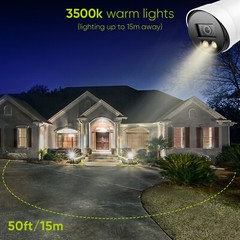 SANNCE 1-4pcs 1080P Color Night Vision CCTV 2MP Security Camera System Outdoor