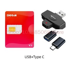 9esim V3 Advanced Edition Travel Smart Card for Android, IOS Switch Non 5ber