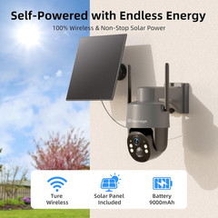 2.5K 4G Camara De Seguridad Sin Wifi Con Panel Solar Audio Para Casas Exteriores