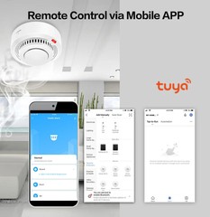 Tuya Smart WiFi Smoke Sensor Fire Protection 85dB Sound Security System Control