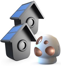 HTZSAFE Driveway Alarm- Driveway Alarms Wireless Outside Weatherproof Solar Moti