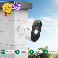 1080P Wireless Security Camera with AI Human Detection Night Vision 2 Way Talk
