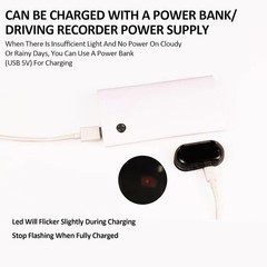 Portable Solar-Powered LED Flashing Security Light with Strong Adhesive Mount