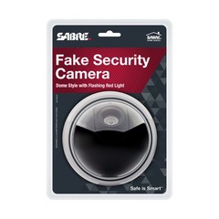 SABRE HS-FSCD Fake Security Camera Dome Style Decoy with Flashing Red LED Light