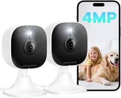 4MP Outdoor Indoor Cameras for Home Security, 2.4g/5g Cameras Plug and Play 2PCS