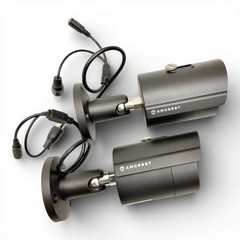 Lot ot 2 Amcrest Outdoor Security Cameras AMC720BC36-B 720P Bullet Camera 3.6mm